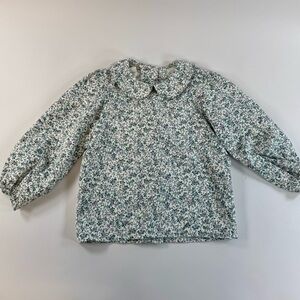 Marco & Lizzy - Girls Floral Peter Pan Collar Blouse - Size 6